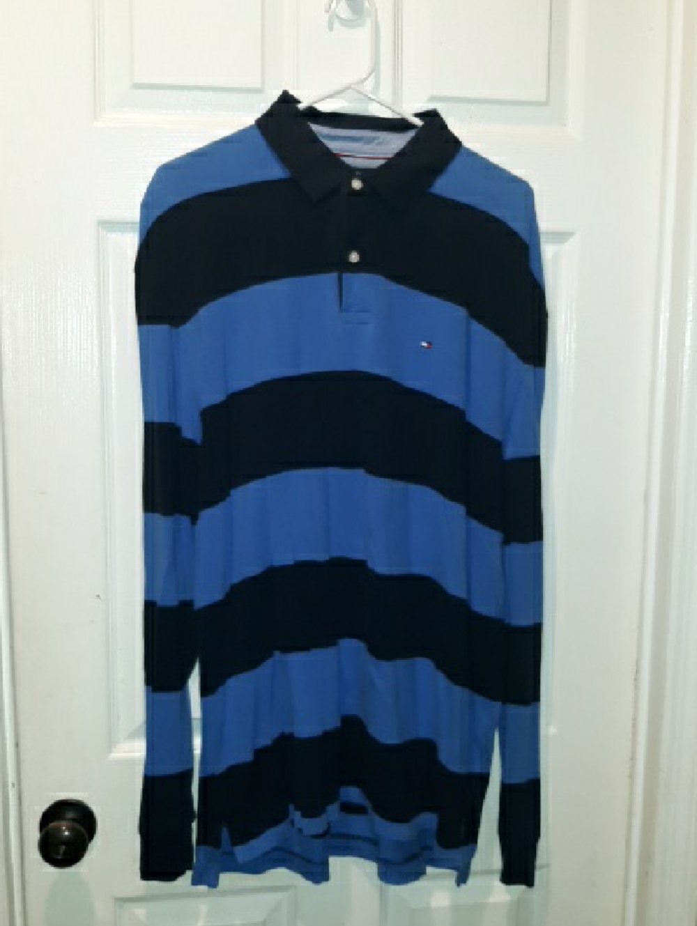 Tommy Hilfiger Classic Fit Rugby Striped Polo Longsleeve Shirt 2018